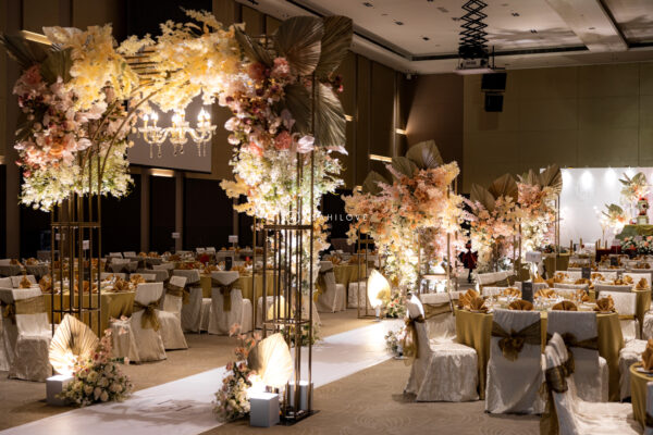 dry flower theme, hotel wedding reception decor-edwin & erine