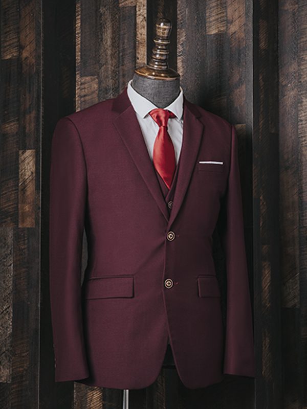 MAROON SUIT (NOTCH LAPEL)